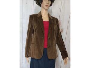 JC Penny's Collections Chocolate Brown Velveteen Tailored Blazer Women S
